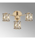 Keene 44.2cm 3 Light G9 Semi Flush French Gold / Clear Crystal Shade-3