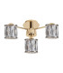 Keene 44.2cm 3 Light G9 Semi Flush French Gold / Clear Crystal Shade-4