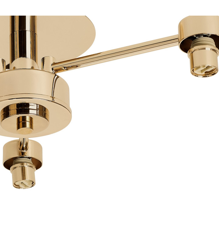Keene 44.2cm 3 Light G9 Semi Flush French Gold / Clear Crystal Shade-6