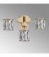 Keene 44.2cm 3 Light G9 Semi Flush French Gold / Clear Crystal Shade-9