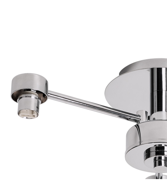 Keene 44.2cm 3 Light G9 Semi Flush Polished Chrome / Clear Crystal Shade-5
