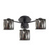 Keene 44.2cm 3 Light G9 Semi Flush Sand Black / Smoked Crystal Shade-4