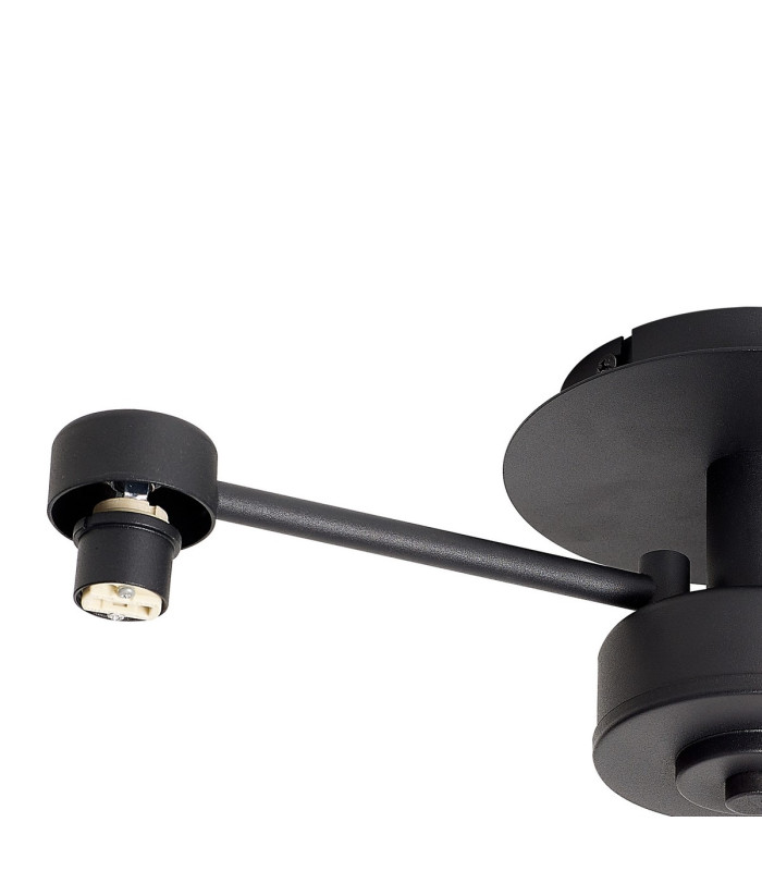 Keene 44.2cm 3 Light G9 Semi Flush Sand Black / Smoked Crystal Shade-5
