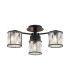 Keene 44.2cm 3 Light G9 Semi Flush Sand Black / Clear Crystal Shade-1