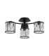 Keene 44.2cm 3 Light G9 Semi Flush Sand Black / Clear Crystal Shade-5