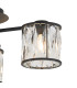 Keene 44.2cm 3 Light G9 Semi Flush Sand Black / Clear Crystal Shade-7