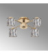 Keene 46.8cm 4 Light G9 Semi Flush French Gold / Clear Crystal Shade-9