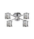 Keene 46.8cm 4 Light G9 Semi Flush Polished Chrome / Clear Crystal Shade-4