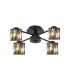 Keene 46.8cm 4 Light G9 Semi Flush Sand Black / Smoked Crystal Shade-1
