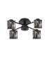 Keene 46.8cm 4 Light G9 Semi Flush Sand Black / Smoked Crystal Shade-4