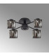 Keene 46.8cm 4 Light G9 Semi Flush Sand Black / Smoked Crystal Shade-9