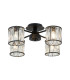 Keene 46.8cm 4 Light G9 Semi Flush Sand Black / Clear Crystal Shade-1