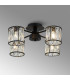 Keene 46.8cm 4 Light G9 Semi Flush Sand Black / Clear Crystal Shade-3