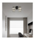 Keene 46.8cm 4 Light G9 Semi Flush Sand Black / Clear Crystal Shade-4