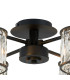 Keene 46.8cm 4 Light G9 Semi Flush Sand Black / Clear Crystal Shade-6