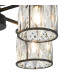 Keene 46.8cm 4 Light G9 Semi Flush Sand Black / Clear Crystal Shade-7