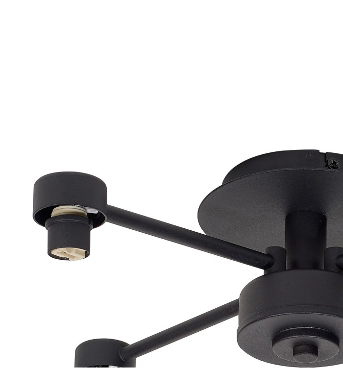 Keene 46.8cm 4 Light G9 Semi Flush Sand Black / Clear Crystal Shade-9
