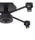 Keene 46.8cm 4 Light G9 Semi Flush Sand Black / Clear Crystal Shade-10