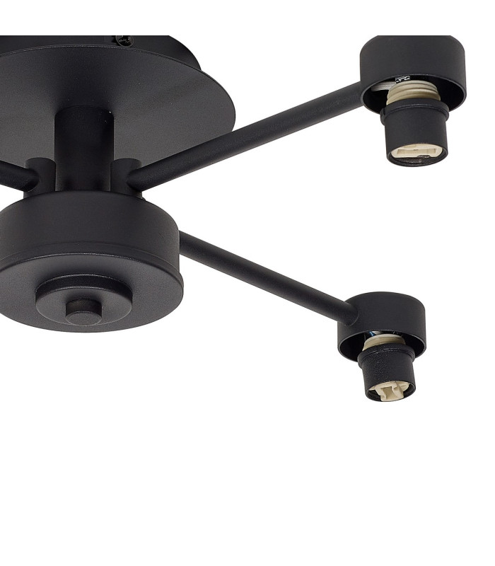 Keene 46.8cm 4 Light G9 Semi Flush Sand Black / Clear Crystal Shade-10