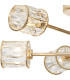 Keene 69cm 6 Light G9 Crossed Arm Semi Flush French Gold / Clear Crystal Shade-6
