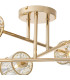 Keene 69cm 6 Light G9 Crossed Arm Semi Flush French Gold / Clear Crystal Shade-7