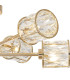 Keene 69cm 6 Light G9 Crossed Arm Semi Flush French Gold / Clear Crystal Shade-8