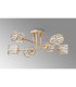 Keene 69cm 6 Light G9 Crossed Arm Semi Flush French Gold / Clear Crystal Shade-14