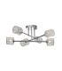 Keene 69cm 6 Light G9 Crossed Arm Semi Flush Polished Chrome / Clear Crystal Shade-1