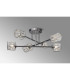 Keene 69cm 6 Light G9 Crossed Arm Semi Flush Polished Chrome / Clear Crystal Shade-3