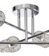 Keene 69cm 6 Light G9 Crossed Arm Semi Flush Polished Chrome / Clear Crystal Shade-5