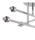 Keene 69cm 6 Light G9 Crossed Arm Semi Flush Polished Chrome / Clear Crystal Shade-8