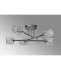 Keene 69cm 6 Light G9 Crossed Arm Semi Flush Polished Chrome / Clear Crystal Shade-12
