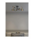 Keene 69cm 6 Light G9 Crossed Arm Semi Flush Sand Black / Smoked Crystal Shade-4