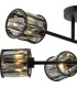 Keene 69cm 6 Light G9 Crossed Arm Semi Flush Sand Black / Smoked Crystal Shade-6