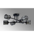 Keene 69cm 6 Light G9 Crossed Arm Semi Flush Sand Black / Smoked Crystal Shade-14