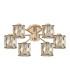 Keene 51.8cm 6 Light G9 Semi Flush French Gold / Clear Crystal Shade-1