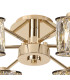 Keene 51.8cm 6 Light G9 Semi Flush French Gold / Clear Crystal Shade-5