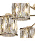 Keene 51.8cm 6 Light G9 Semi Flush French Gold / Clear Crystal Shade-6