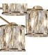 Keene 51.8cm 6 Light G9 Semi Flush French Gold / Clear Crystal Shade-7