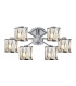 Keene 51.8cm 6 Light G9 Semi Flush Polished Chrome / Clear Crystal Shade-1