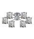 Keene 51.8cm 6 Light G9 Semi Flush Polished Chrome / Clear Crystal Shade-4