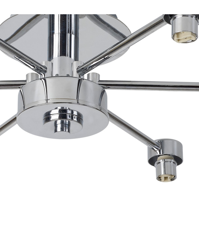 Keene 51.8cm 6 Light G9 Semi Flush Polished Chrome / Clear Crystal Shade-9