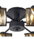 Keene 51.8cm 6 Light G9 Semi Flush Sand Black / Smoked Crystal Shade-5