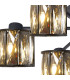 Keene 51.8cm 6 Light G9 Semi Flush Sand Black / Smoked Crystal Shade-6