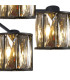 Keene 51.8cm 6 Light G9 Semi Flush Sand Black / Smoked Crystal Shade-7