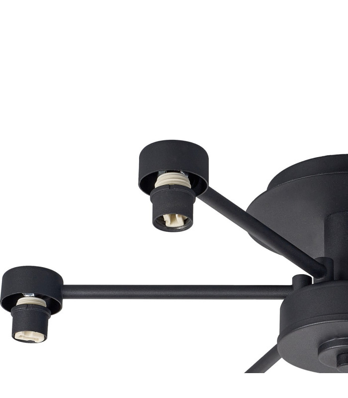 Keene 51.8cm 6 Light G9 Semi Flush Sand Black / Smoked Crystal Shade-8