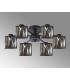 Keene 51.8cm 6 Light G9 Semi Flush Sand Black / Smoked Crystal Shade-12
