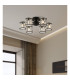 Keene 51.8cm 6 Light G9 Semi Flush Sand Black / Clear Crystal Shade-4
