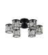Keene 51.8cm 6 Light G9 Semi Flush Sand Black / Clear Crystal Shade-5