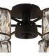 Keene 51.8cm 6 Light G9 Semi Flush Sand Black / Clear Crystal Shade-6